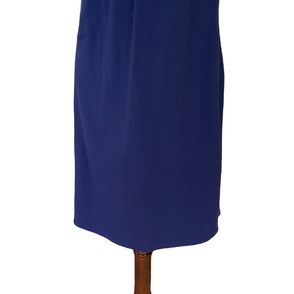 NWT Susana Monaco Navy Blue Gather Empire Waist Scoopback Tunic Dress - L - Picture 5 of 12
